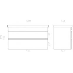 Тумба подвесная Laparet Sargas 100 под умывальник Cerastyle Frame 100 дуб Йорк