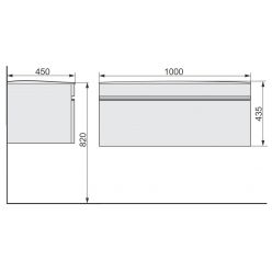 Тумба Raval Hotte 100 подвесная белая