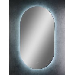 Зеркало Континент Fleur LED 600х1000 ореольная холодная подсветка и Б/К сенсор
