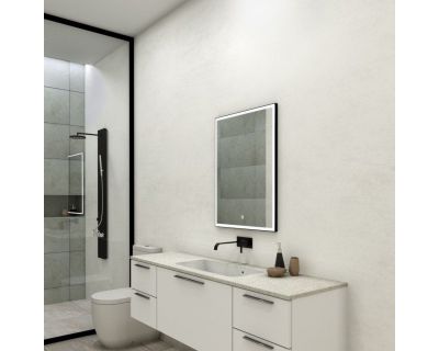 Зеркало Континент Frame Black LED 1000x600