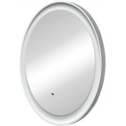 Зеркало Континент Planet White LED D600 белый, ореольная теплая подсветка