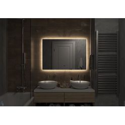 Зеркало Континент Trezhe LED 1000x700 ореольная теплая подсветка и Б/К сенсор