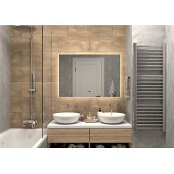 Зеркало Континент Trezhe LED 1200x700 ореольная теплая подсветка и Б/К сенсор