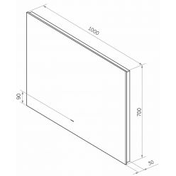 Зеркало Континент Trezhe LED 1200x700 ореольная теплая подсветка и Б/К сенсор