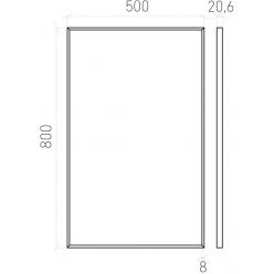 Зеркало Laparet Focus 50x80