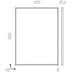 Зеркало Laparet Focus 60x80