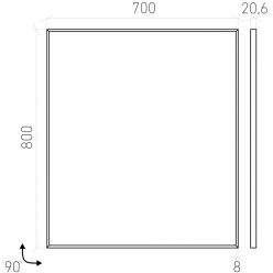 Зеркало Laparet Focus 70x80