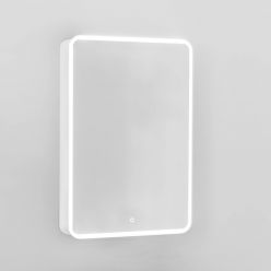 Зеркало-шкаф Jorno Pastel 60 с подсветкой белый жемчуг