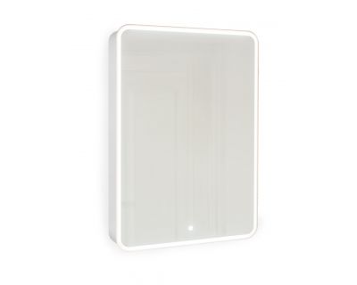 Зеркало-шкаф Jorno Pastel 60 с подсветкой белый жемчуг