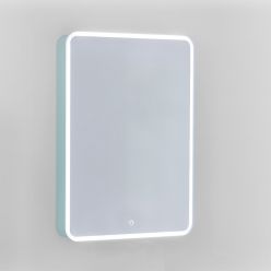 Зеркало-шкаф Jorno Pastel 60 с подсветкой бирюзовый бриз