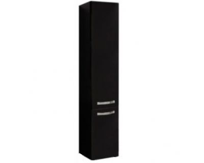 Шкаф-колонна подвесная Акватон Ария 1344-3.95 чёрный глянец, 34*162,3*29,9 см