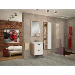 Тумба Акватон Йорк 55, 1A170501YOAV0, белый/ ясень фабрик