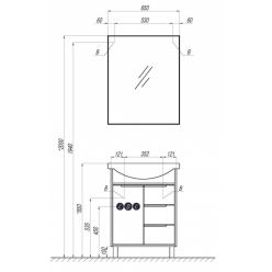 Зеркало Акватон Рико 65 см 1A216402RI010