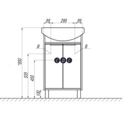 Тумба под раковину Акватон Рико 50 см 1A212401RIB90