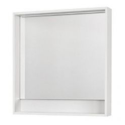 Зеркало Акватон Капри 1A230402KP010 80 x 85 см настенное с подсветкой, цвет белый глянцевый