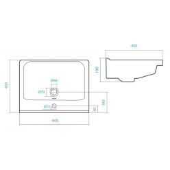 Тумба с раковиной Акватон Стоун 1A2314K1SX850 60 см подвесная, сосна арлингтон