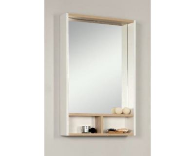 Зеркальный шкаф Йорк 55 белый/ясень фабрик