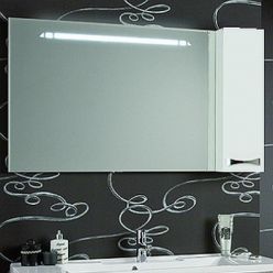 Зеркальный шкаф Акватон Диор 100, 1A167902DR01R, правое белое