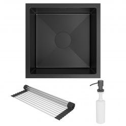 Кухонная мойка Roxen Uno 44 PVD (графит) под столешницу 560210-44B