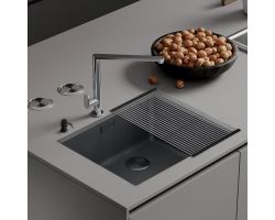 Кухонная мойка Roxen Uno 540x440x220, 560210-54B-GR графит (текстура зерно)