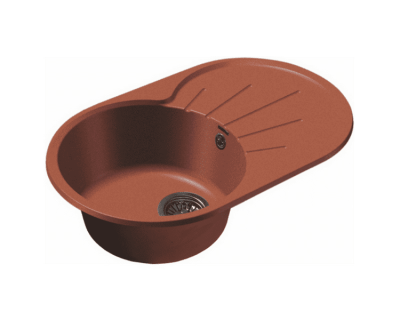 Мойка кухонная GranFest GF-R750L красный марс