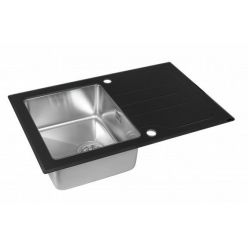 Мойка кухонная со стеклом ZorG GS 7850 black