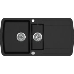 Мойка кухонная AquaSanita Lira SQL 151 601 AW Black Metallic