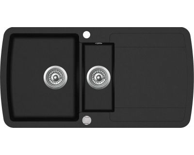 Мойка кухонная AquaSanita Lira SQL 151 601 AW Black Metallic