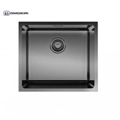 Мойка кухонная Omoikiri Tadzava 49-U/I-GM вороненая сталь