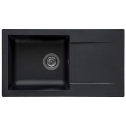 Мойка кухонная AquaSanita Ecotek 200 611M W black matt