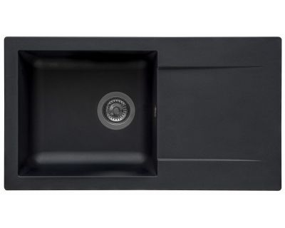 Мойка кухонная AquaSanita Ecotek 200 611M W black matt