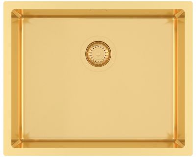 Мойка кухонная AquaSanita Steel DER 100 L-G gold