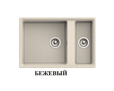 Мойка кухонная GRANFEST GF-LV-760K (бежевый)