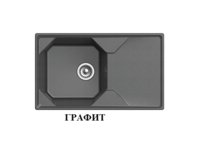 Мойка кухонная GRANFEST GF-U-840L (графит)