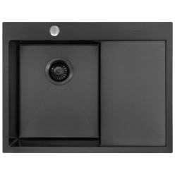 Мойка кухонная из нержавеющей стали ARFEKA AF 650*505 L BLACK PVD NANO