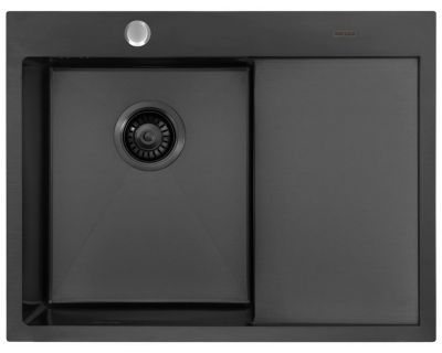 Мойка кухонная из нержавеющей стали ARFEKA AF 650*505 L BLACK PVD NANO