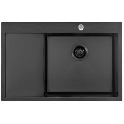 Мойка кухонная из нержавеющей стали ARFEKA AF 780*505 R BLACK PVD NANO