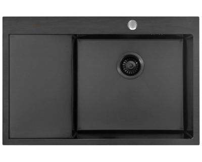 Мойка кухонная из нержавеющей стали ARFEKA AF 780*505 R BLACK PVD NANO