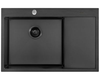 Мойка кухонная из нержавеющей стали ARFEKA AF 780*505 L BLACK PVD NANO