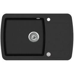 Мойка кухонная AquaSanita Lira SQL 101 601 AW Black Metallic