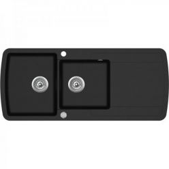 Мойка кухонная AquaSanita Lira SQL 201 601 AW Black Metallic