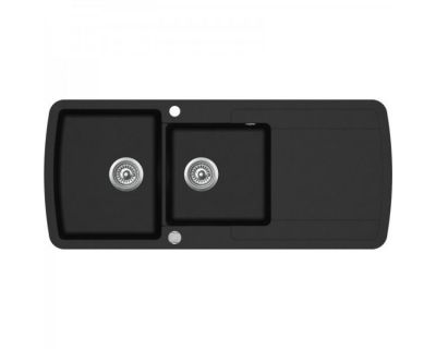 Мойка кухонная AquaSanita Lira SQL 201 601 AW Black Metallic