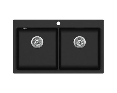 Мойка кухонная AquaSanita Magna SQM 200 601 AW Black Metallic