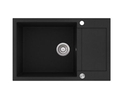 Мойка кухонная AquaSanita Tesa Plus SQT 105 601 AW Black Metallic