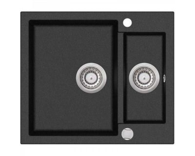 Мойка кухонная AquaSanita Tesa SQT 150 601 AW Black Metallic