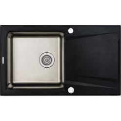 Мойка кухонная Deante PRIME ZSR_G113 86x50 сталь + графитовый металлик