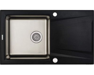 Мойка кухонная Deante PRIME ZSR_G113 86x50 сталь + графитовый металлик