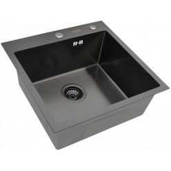 Мойка кухонная из нержавеющей стали ARFEKA ECO AR 500*500 GUN BLACK