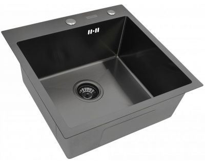 Мойка кухонная из нержавеющей стали ARFEKA ECO AR 500*500 GUN BLACK