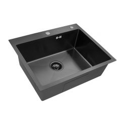 Мойка кухонная из нержавеющей стали ARFEKA ECO AR 600*500 GUN BLACK